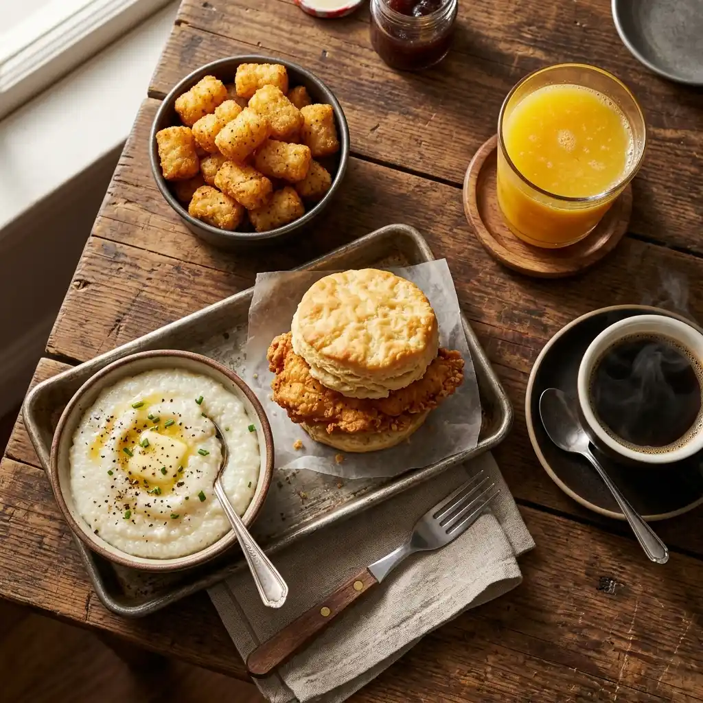 Popeyes Breakfast Menu: Items, Prices, Calories & Hours (2026) 1 popeyes_breakfast_spread