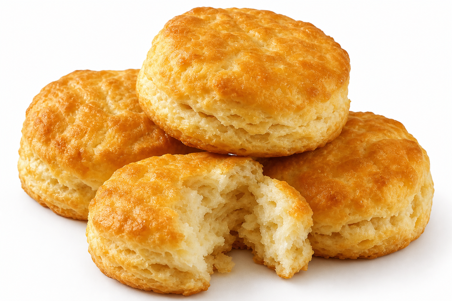 Popeyes Biscuits 2026: Price, Calories & What Makes Them Special 1 Popeyes biscuits close-up - golden buttermilk biscuits, one broken open showing flaky interior
