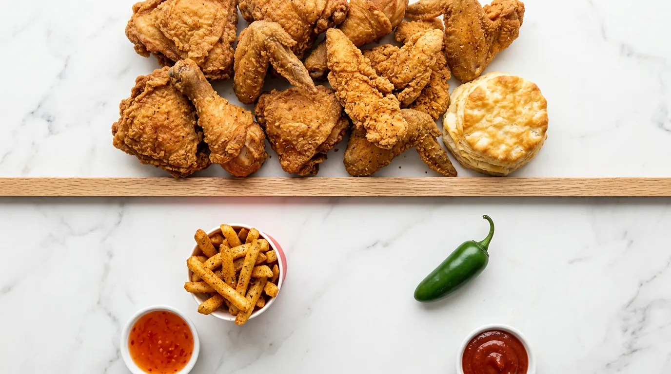 Popeyes Vegan Menu Options - Contrast of ingredients